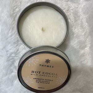 Thymes Hot Cocoa Milk Chocolate Travel Tin Candle 2.5 oz GIFT  NEW